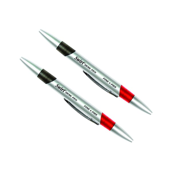 J.R. Moon Pencil Co Swirl Ink Pens, Red/Black Combo, PK24 JRMP89 - main